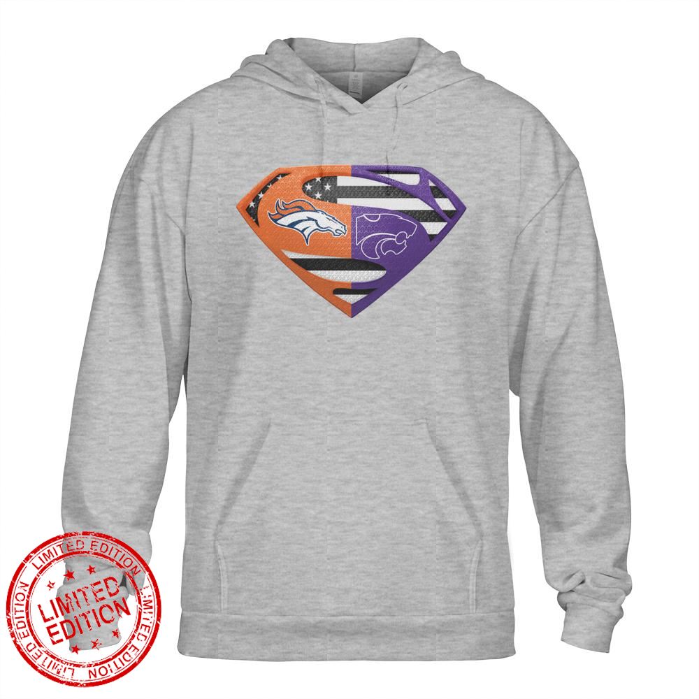 Denver Broncos Kansas State Wildcats Superman Logo Us Flag Shirt Denver Broncos Kansas State Wildcats Superman Logo Us Flag Shirt