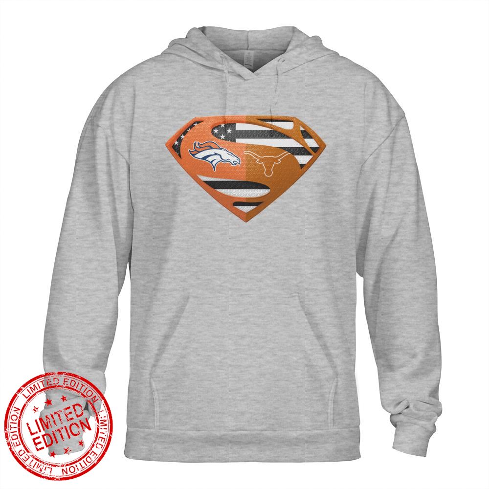 Denver Broncos Texas Longhorns Superman Logo Us Flag Shirt Denver Broncos Texas Longhorns Superman Logo Us Flag Shirt