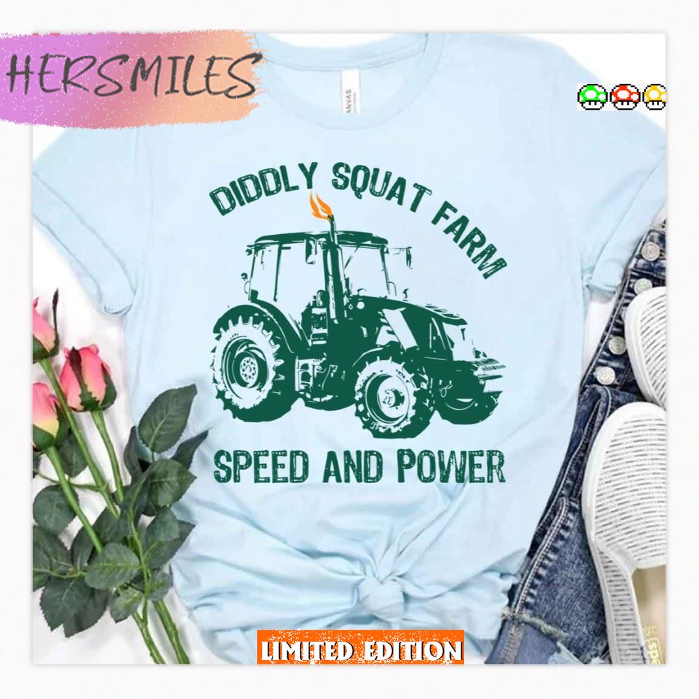 Design Diddly Squat Farm Speed And Power Green T-Shirt