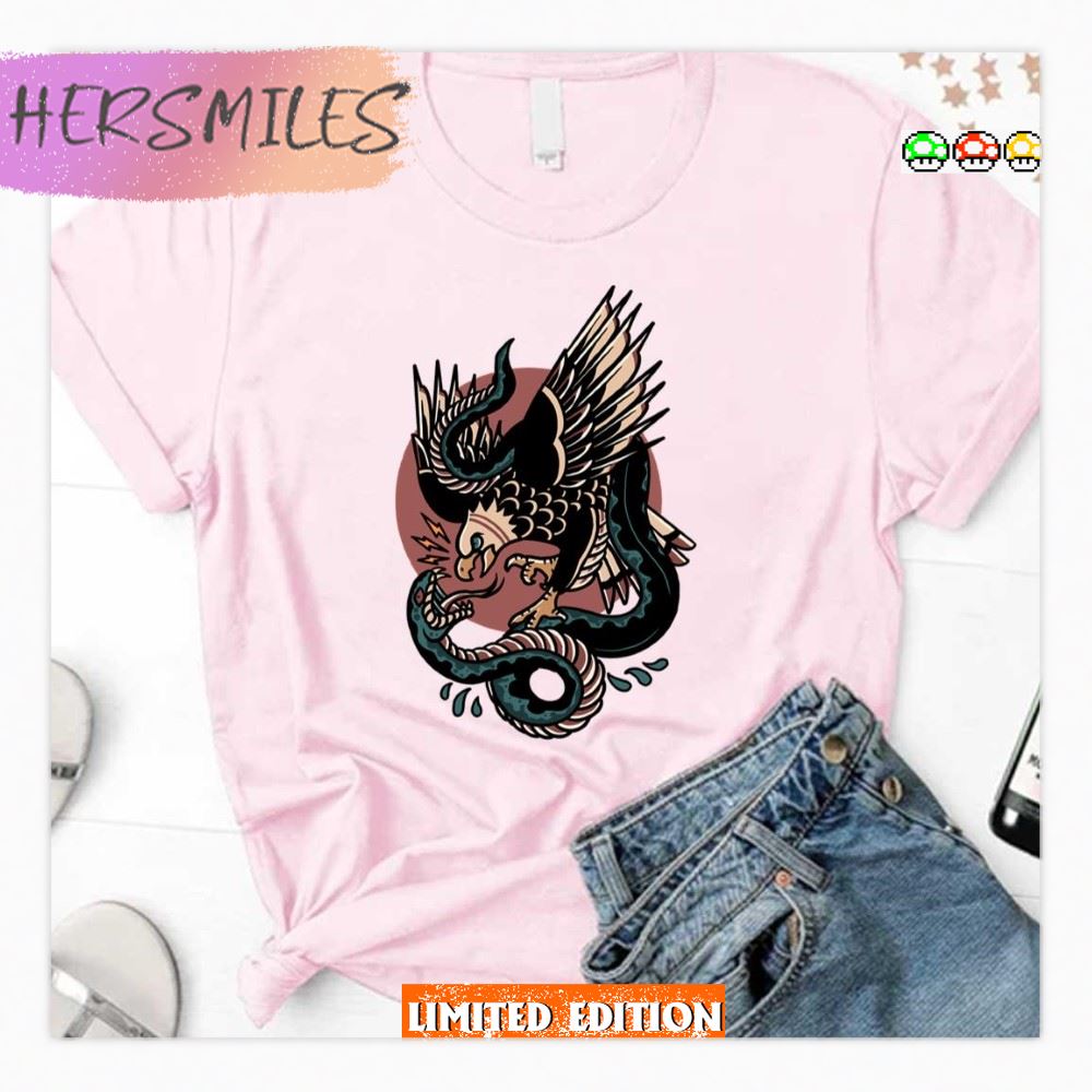 Eagle Versus Snake Traditional T-Shirt