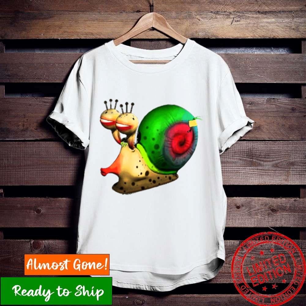 Fthe Strong Snail In Larva Cartoon Rainbow Shirt