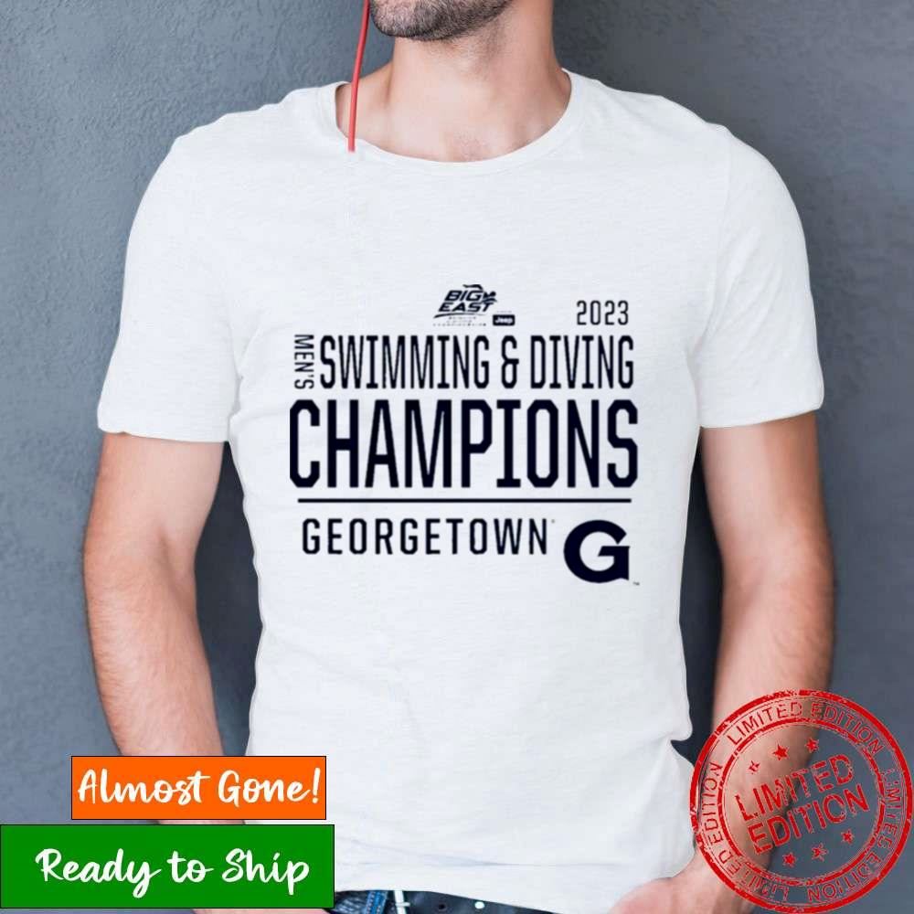 Georgetown Hoyas 2023 Big East Men’S Swimming & Diving Champions T Shirt Georgetown Hoyas 2023 Big East Men’S Swimming & Diving Champions T Shirt