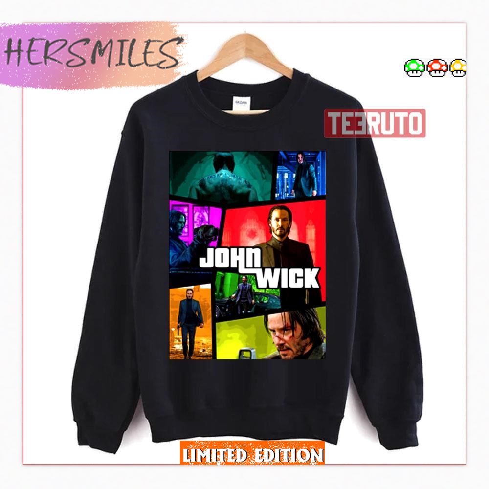 Grand Thieft Auto Parody John Wick 4 T-Shirt Grand Thieft Auto Parody John Wick 4 T-Shirt