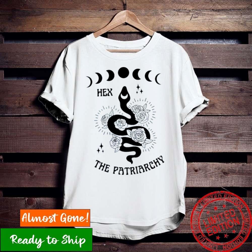 Hex The Patriarchy Feminist Moon Phase Snake Shirt