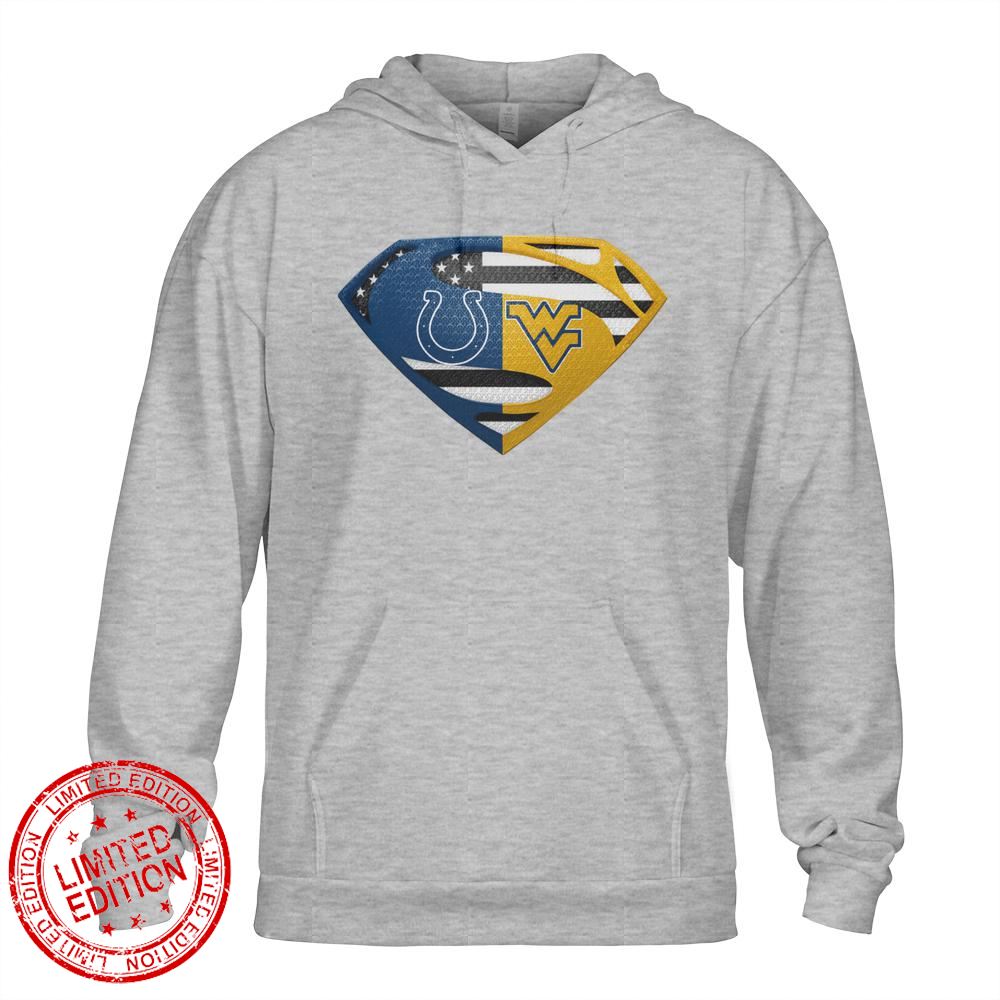 Indianapolis Colts West Virginia Mountaineers Superman Logo Us Flag Shirt Indianapolis Colts West Virginia Mountaineers Superman Logo Us Flag Shirt