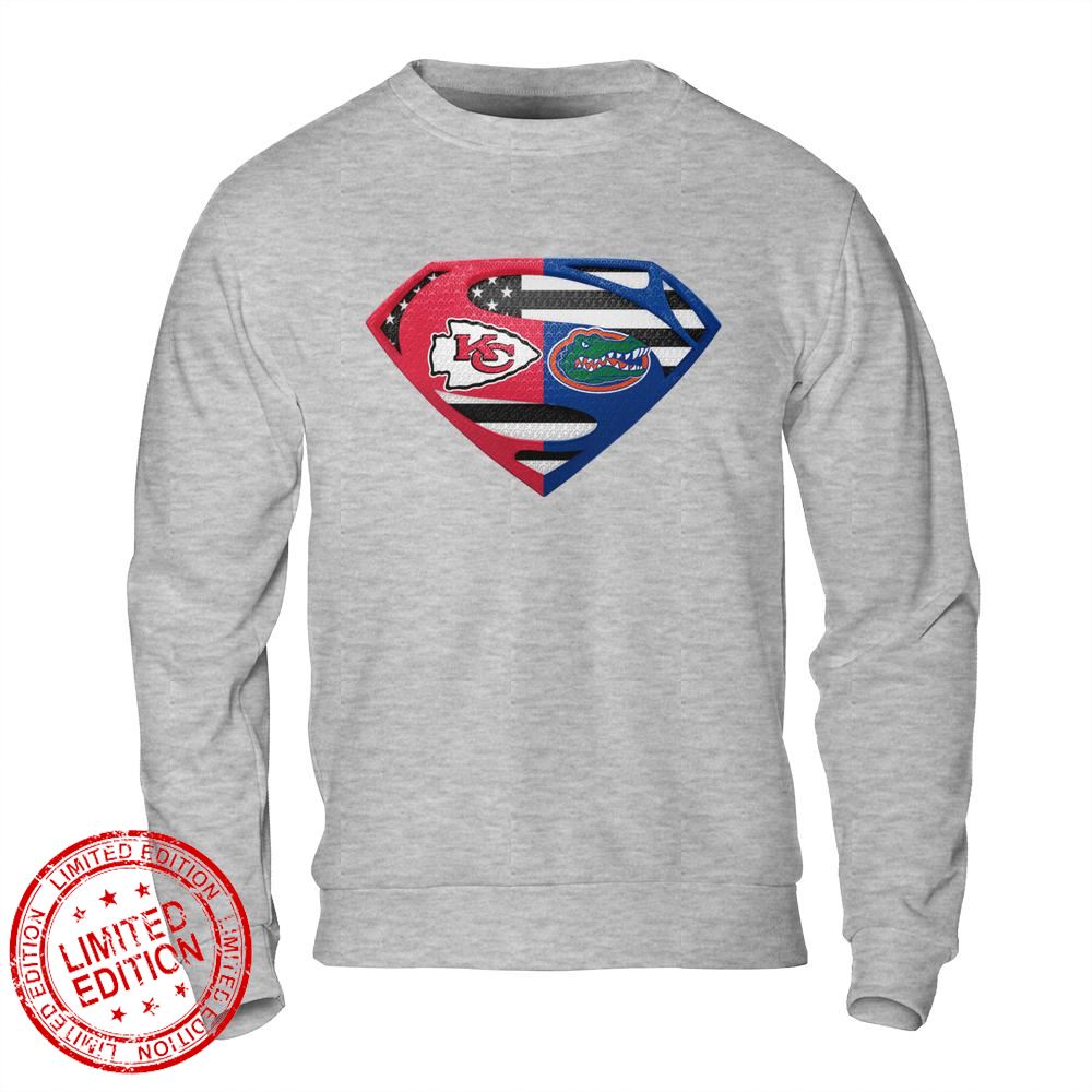 Kansas City Chiefs Florida Gators Superman Logo Us Flag Shirt