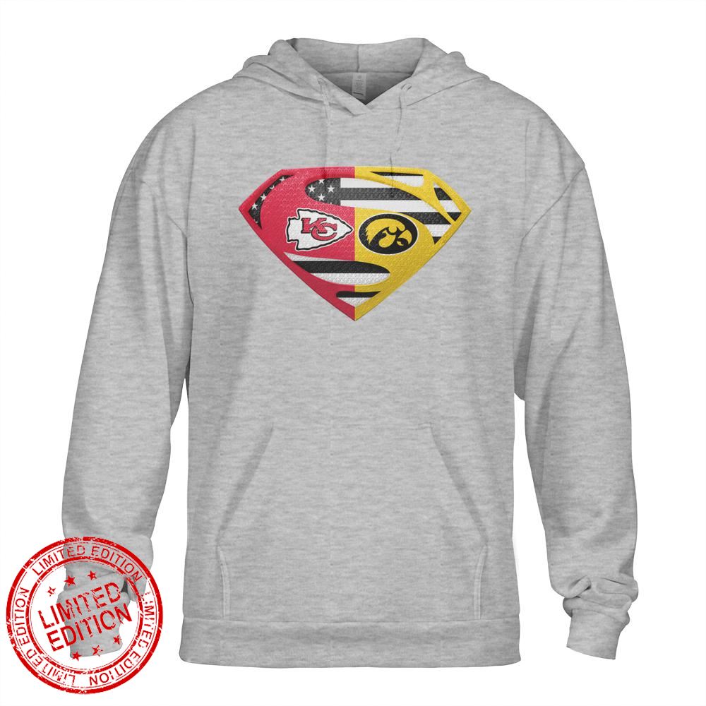Kansas City Chiefs Iowa Hawkeyes Superman Logo Us Flag Shirt Kansas City Chiefs Iowa Hawkeyes Superman Logo Us Flag Shirt