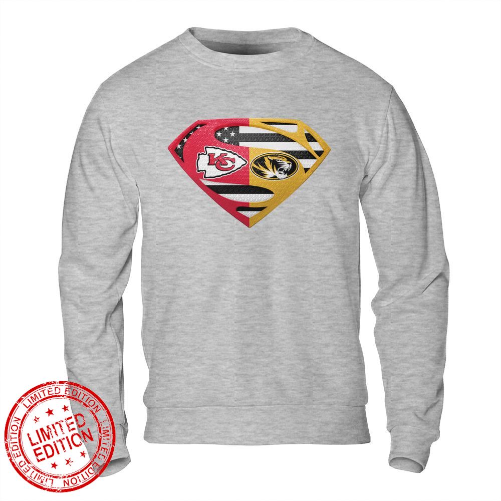 Kansas City Chiefs Missouri Cleveland Tigers Superman Logo Us Flag Shirt