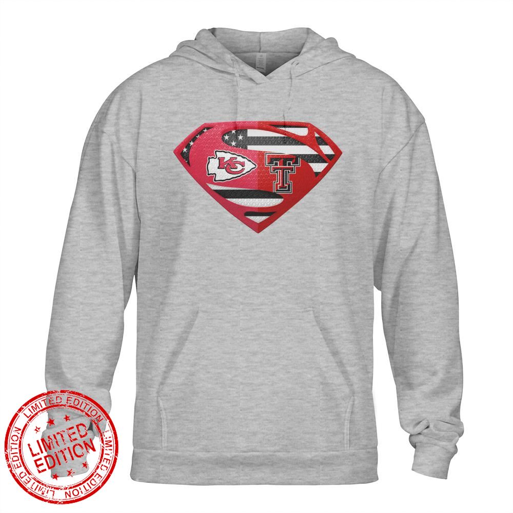 Kansas City Chiefs Texas Tech Red Raiders Superman Logo Us Flag Shirt Kansas City Chiefs Texas Tech Red Raiders Superman Logo Us Flag Shirt