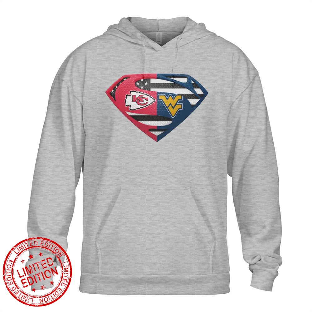 Kansas City Chiefs West Virginia Mountaineers Superman Logo Us Flag Shirt Kansas City Chiefs West Virginia Mountaineers Superman Logo Us Flag Shirt