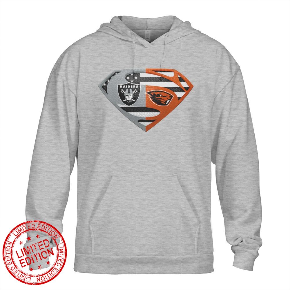 Las Vegas Raiders Oregon State Beavers Superman Logo Us Flag Shirt Las Vegas Raiders Oregon State Beavers Superman Logo Us Flag Shirt