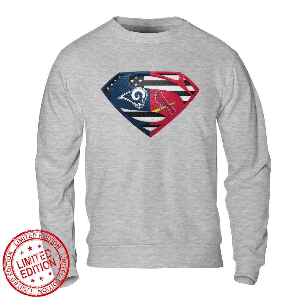 Los Angeles Rams St Louis Cardinals Superman Logo Us Flag Shirt