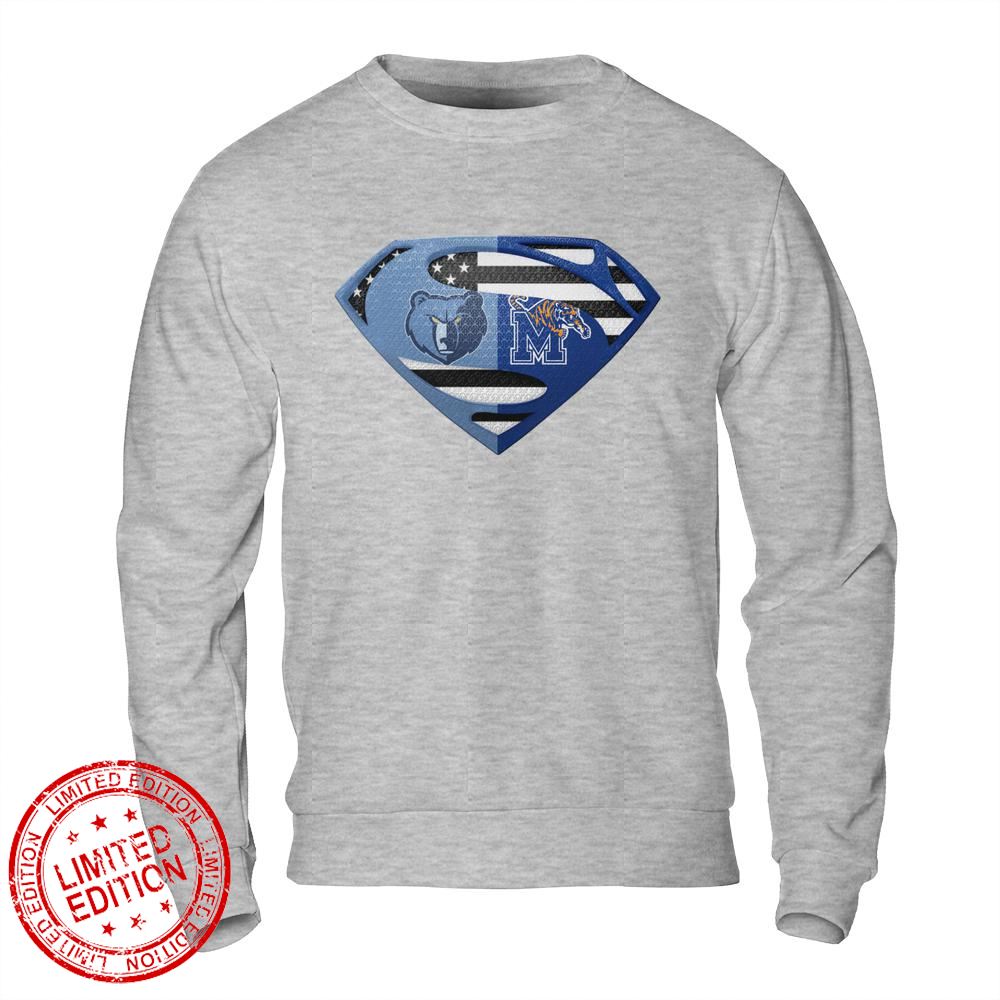 Memphis Grizzlies Cleveland Tigers Superman Logo Us Flag Shirt