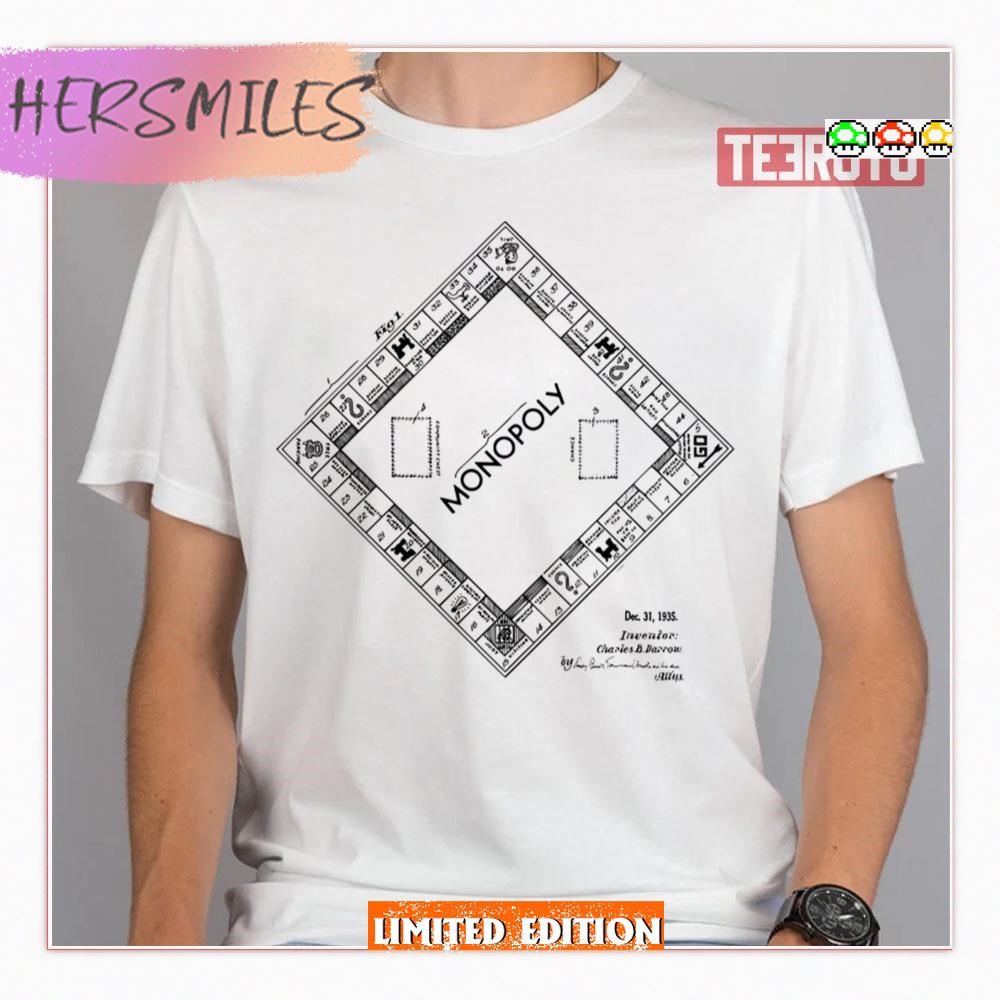 Monopoly Boardgamer Patent Image 1935 Shirt