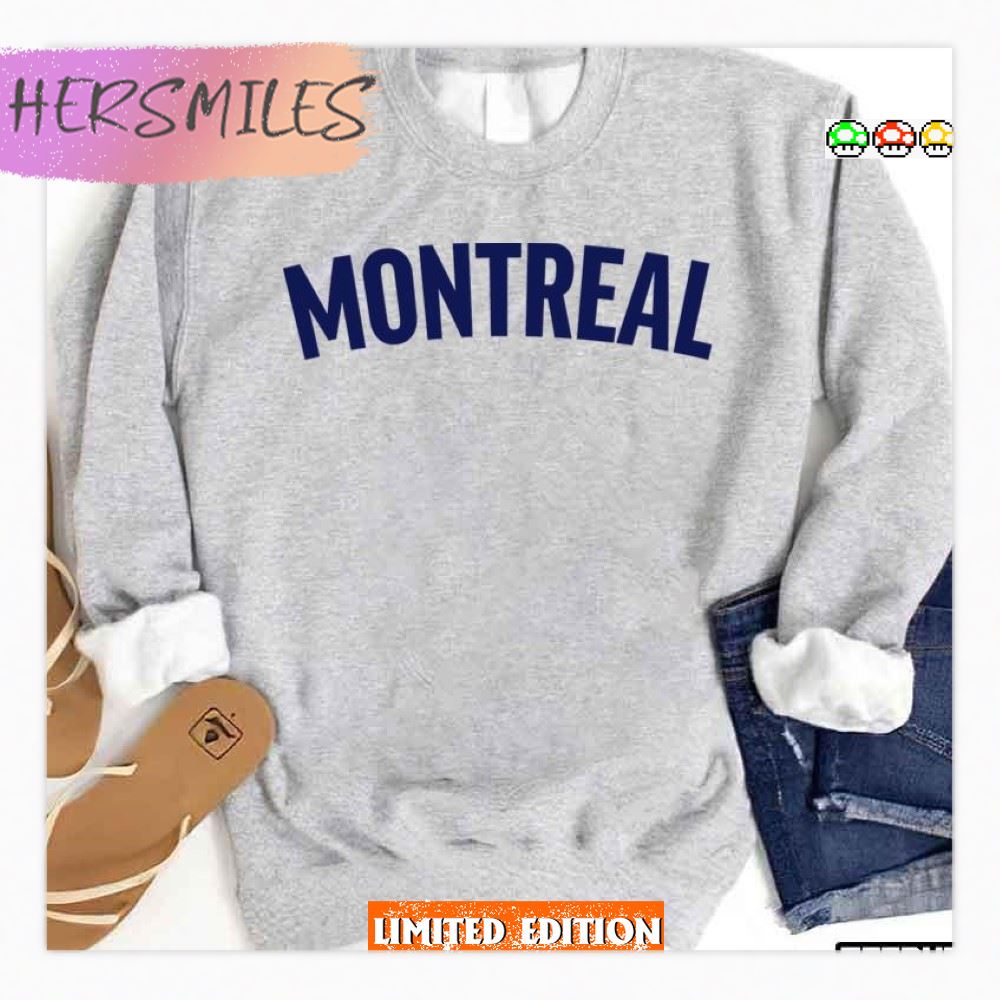 Montreal Blue Typography Montreal Canadiens Shirt