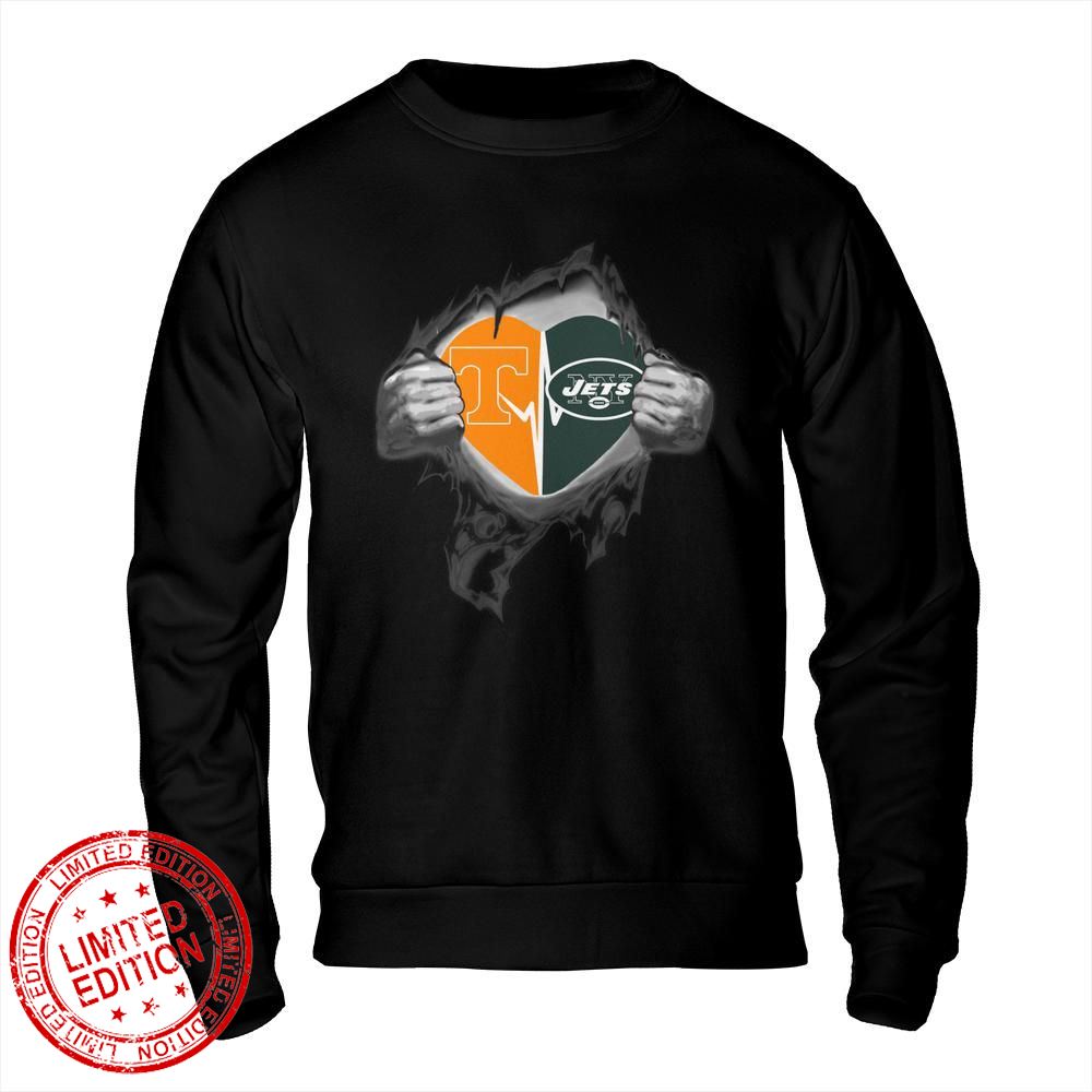 New York Jets Tennessee Volunteers In My Heartbeat Shirt