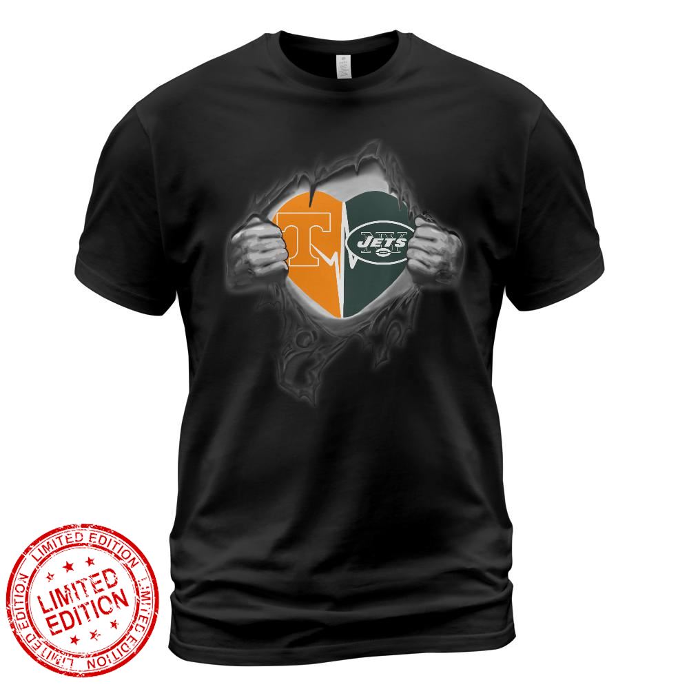 New York Jets Tennessee Volunteers In My Heartbeat Shirt