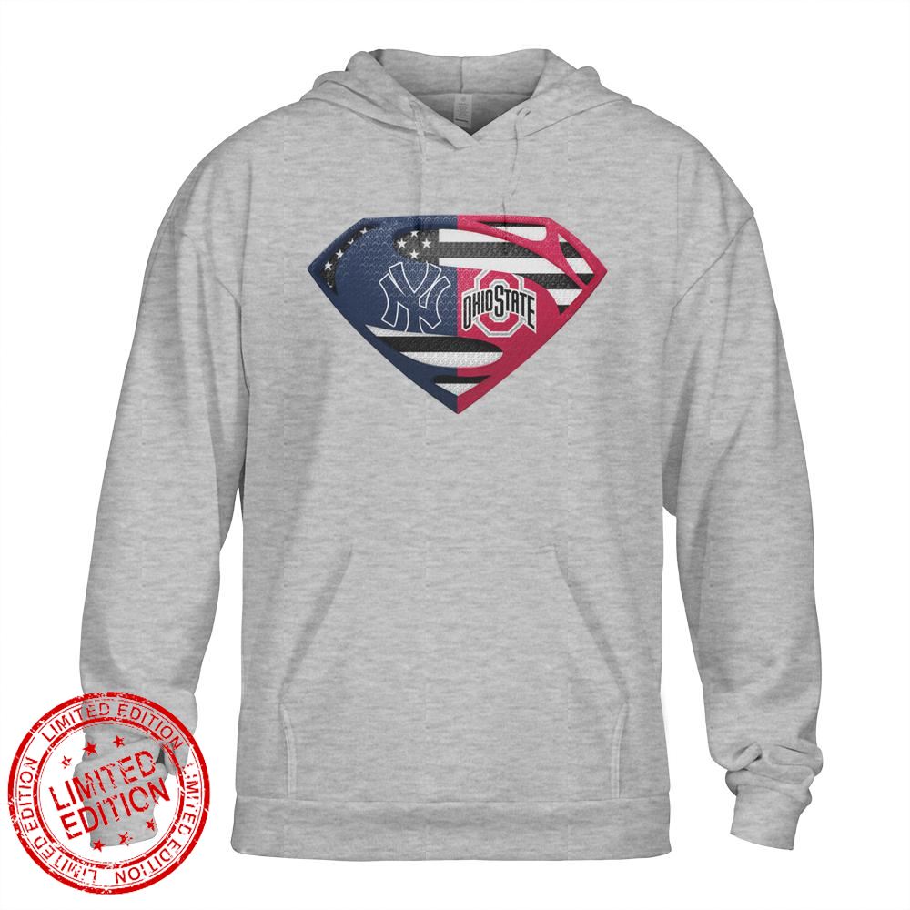 New York Yankees Ohio State Buckeyes Superman Logo Us Flag Shirt New York Yankees Ohio State Buckeyes Superman Logo Us Flag Shirt