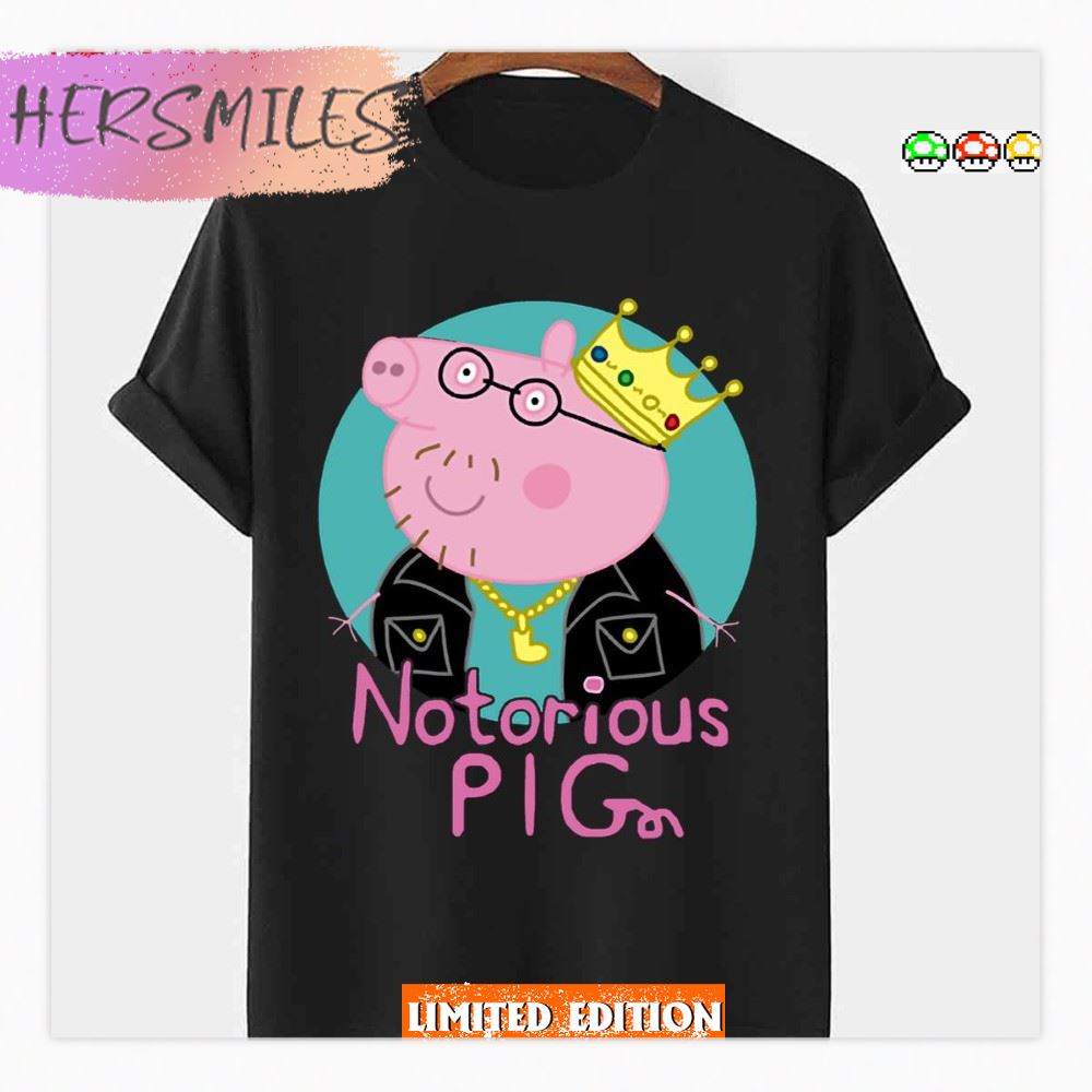 Notorious Pig Piggy Smalls RIP The Notorious B.I.G Biggie Rapper Shirt
