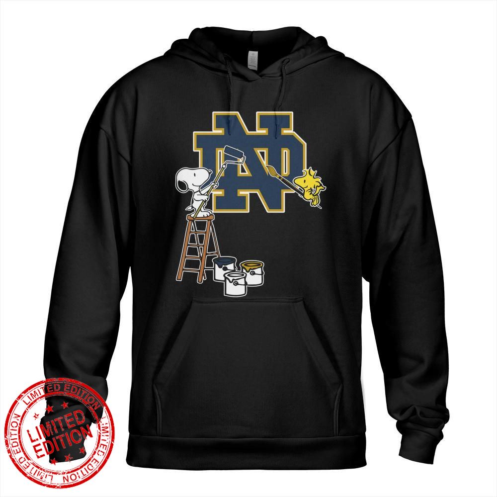 Notre Dame Fighting Irish Snoopy and Woodstock Painting Logo Shirt Notre Dame Fighting Irish Snoopy and Woodstock Painting Logo Shirt