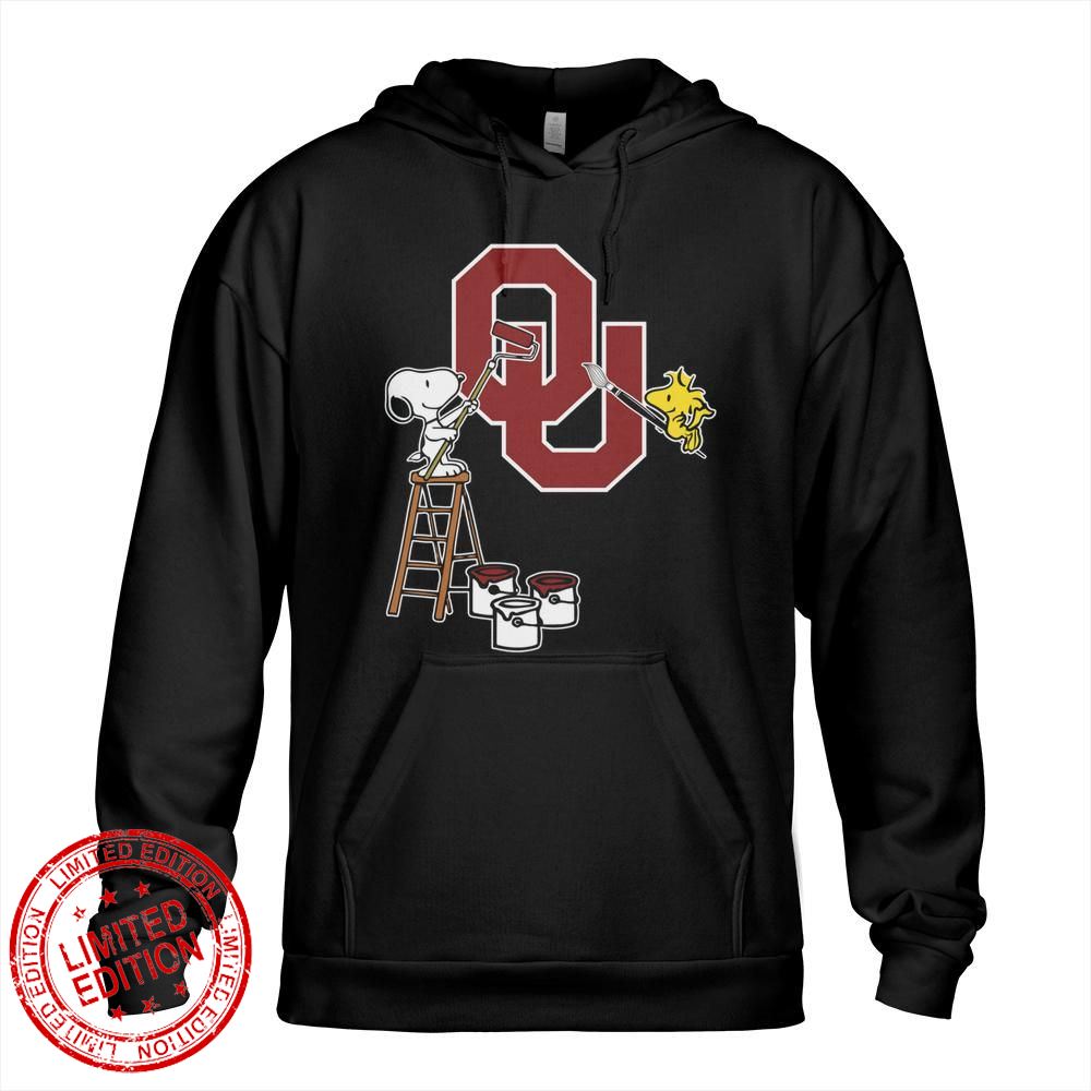 Oklahoma Sooners Snoopy and Woodstock Painting Logo Shirt Oklahoma Sooners Snoopy and Woodstock Painting Logo Shirt