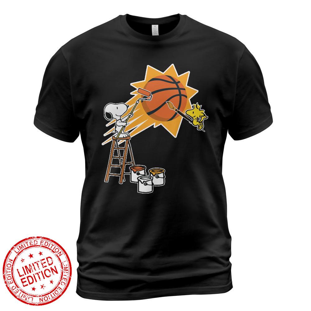 Phoenix Suns Snoopy and Woodstock Painting Logo Shirt