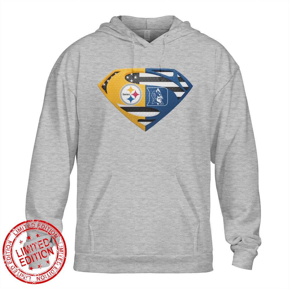 Pittsburgh Steelers Duke Blue Devils Superman Logo Us Flag Shirt Pittsburgh Steelers Duke Blue Devils Superman Logo Us Flag Shirt