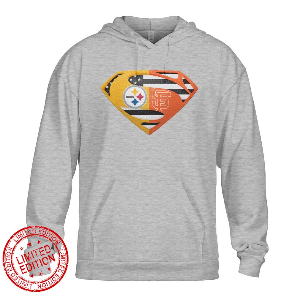 Pittsburgh Steelers San Francisco Giants Superman Logo Us Flag Shirt Pittsburgh Steelers San Francisco Giants Superman Logo Us Flag Shirt