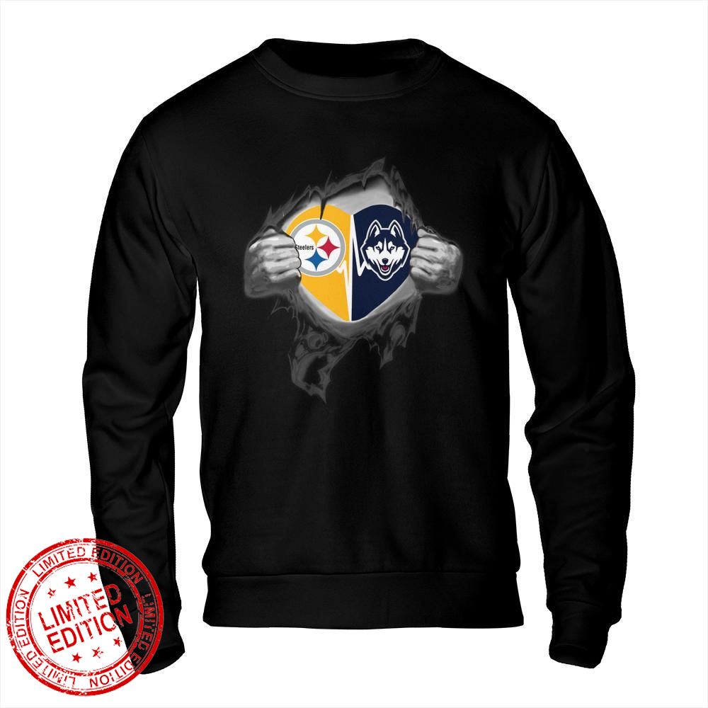 Pittsburgh Steelers Uconn Huskies In My Heartbeat Shirt
