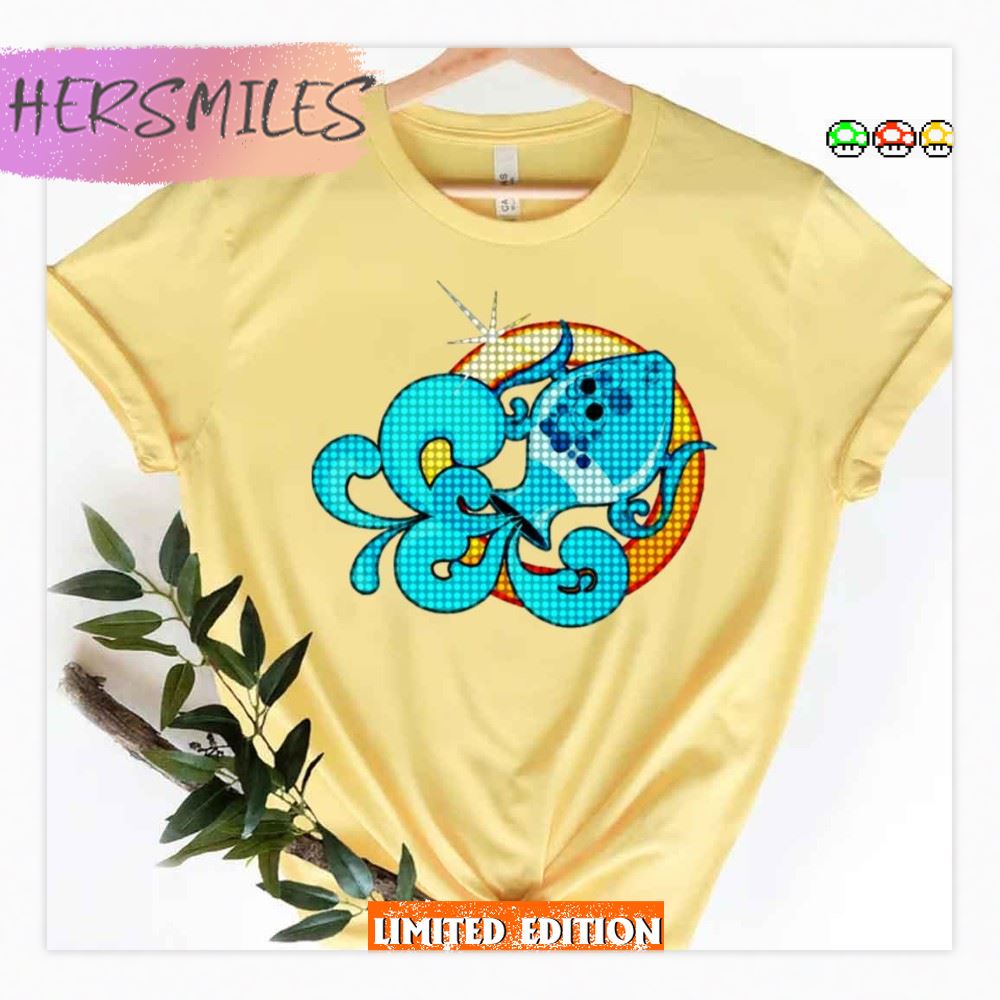 Pixel Art Zodiac Sign Aquarius Design Premium Shirt