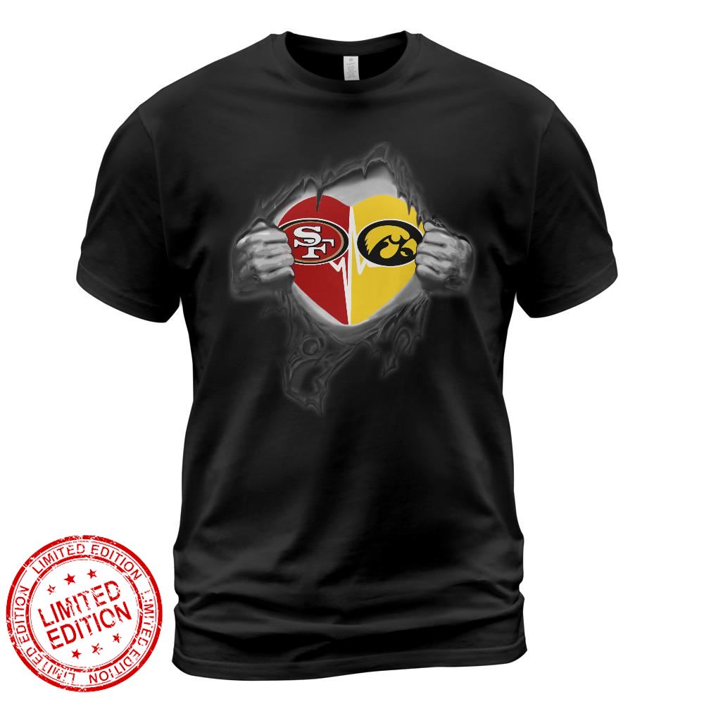 San Francisco 49ers Iowa Hawkeyes In My Heartbeat Shirt