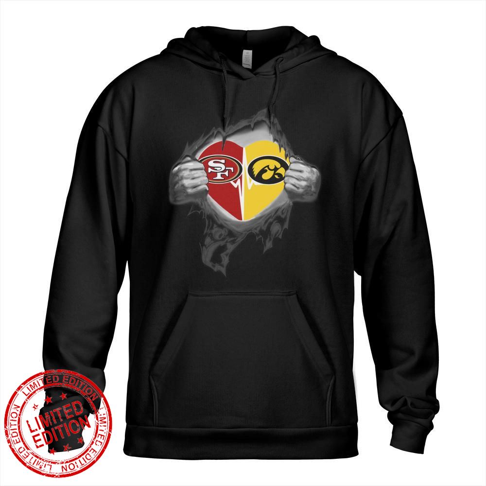San Francisco 49ers Iowa Hawkeyes In My Heartbeat Shirt San Francisco 49ers Iowa Hawkeyes In My Heartbeat Shirt