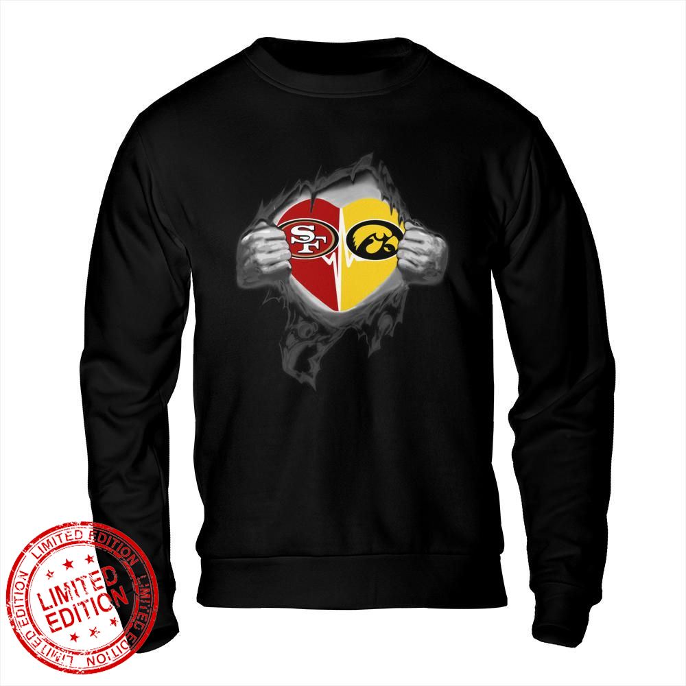 San Francisco 49ers Iowa Hawkeyes In My Heartbeat Shirt