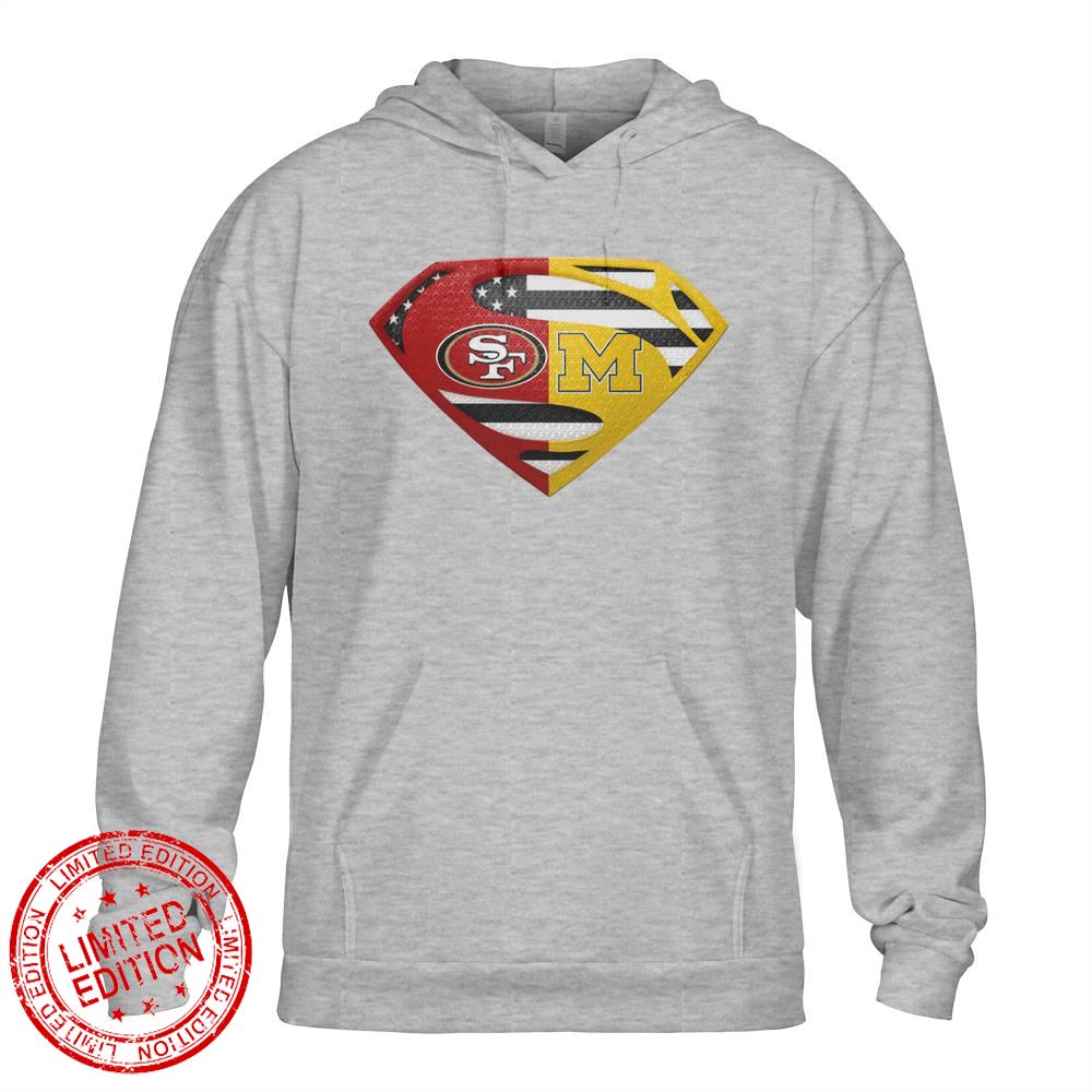 San Francisco 49ers Michigan Wolverines Superman Logo Us Flag Shirt San Francisco 49ers Michigan Wolverines Superman Logo Us Flag Shirt