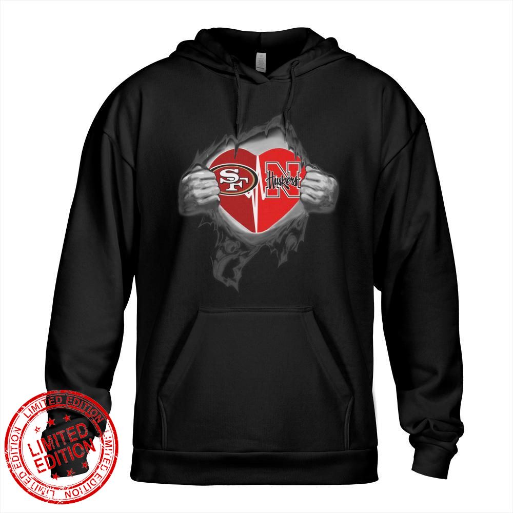 San Francisco 49ers Nebraska Cornhuskers In My Heartbeat Shirt San Francisco 49ers Nebraska Cornhuskers In My Heartbeat Shirt