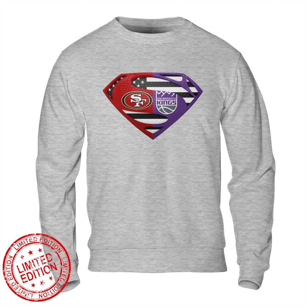 San Francisco 49ers Sacramento Kings Superman Logo Us Flag Shirt