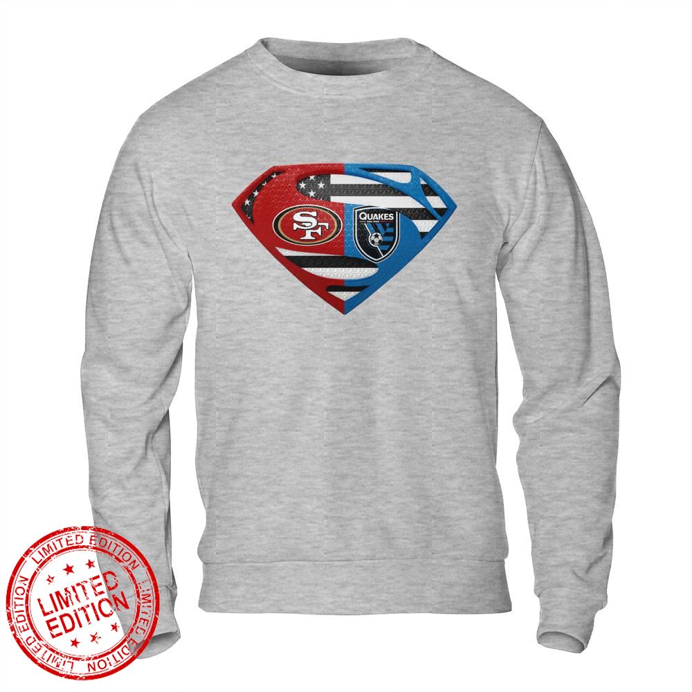 San Francisco 49ers San Jose Earthquakes Superman Logo Us Flag Shirt