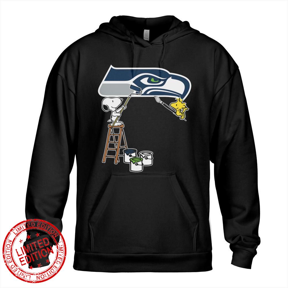 Seattle Seahawks Snoopy and Woodstock Painting Logo Shirt Seattle Seahawks Snoopy and Woodstock Painting Logo Shirt