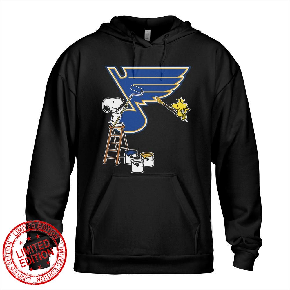 St Louis Blues Snoopy and Woodstock Painting Logo Shirt St Louis Blues Snoopy and Woodstock Painting Logo Shirt