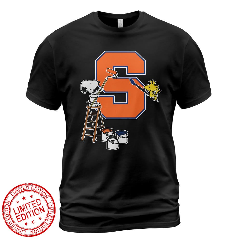 Syracuse Orange Snoopy and Woodstock Painting Logo Shirt
