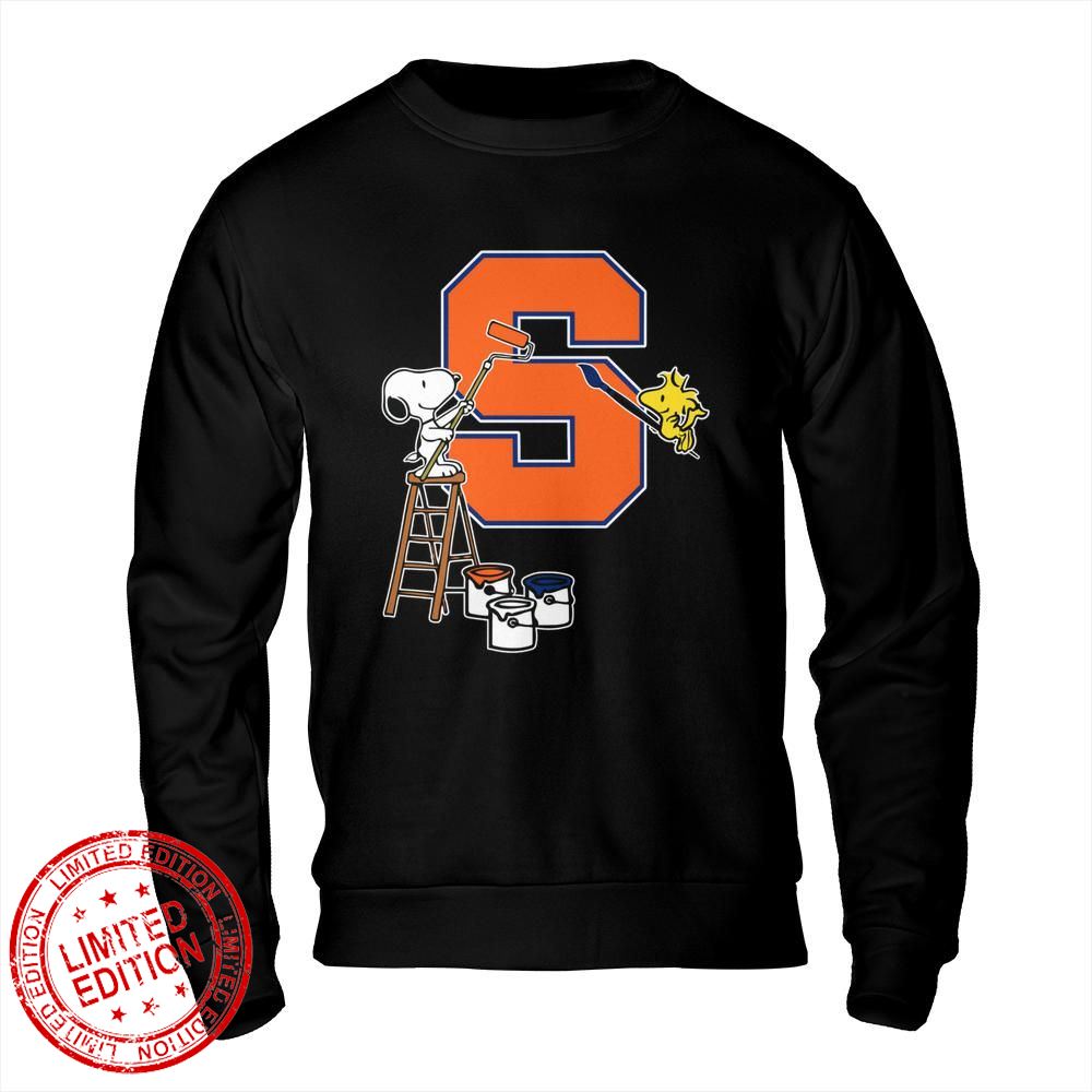 Syracuse Orange Snoopy and Woodstock Painting Logo Shirt