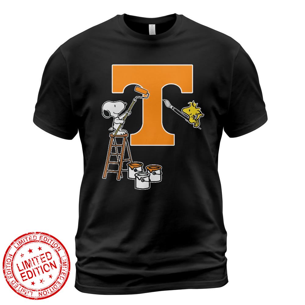 Tennessee Volunteers Snoopy and Woodstock Painting Logo Shirt