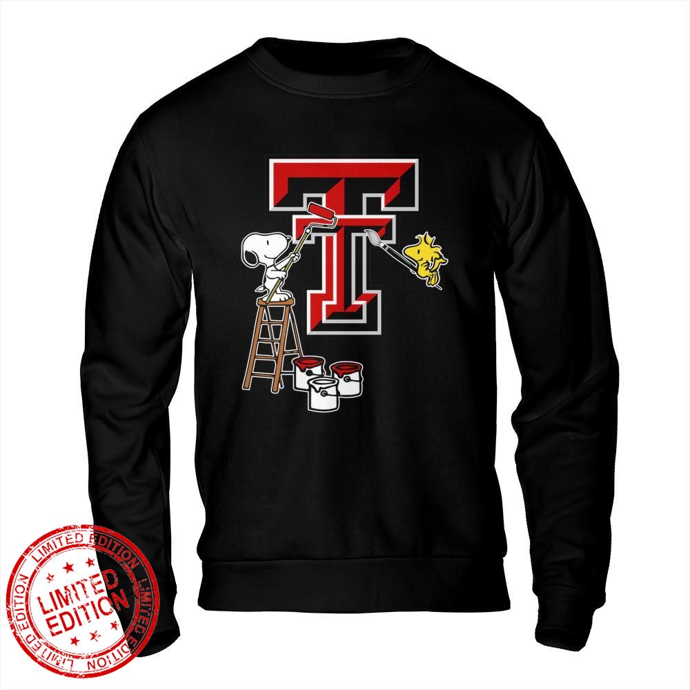 Texas Tech Red Raiders Snoopy and Woodstock Painting Logo Shirt