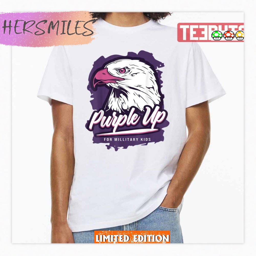 The Eagle Purple Up For Military Kids Military Children Shirt