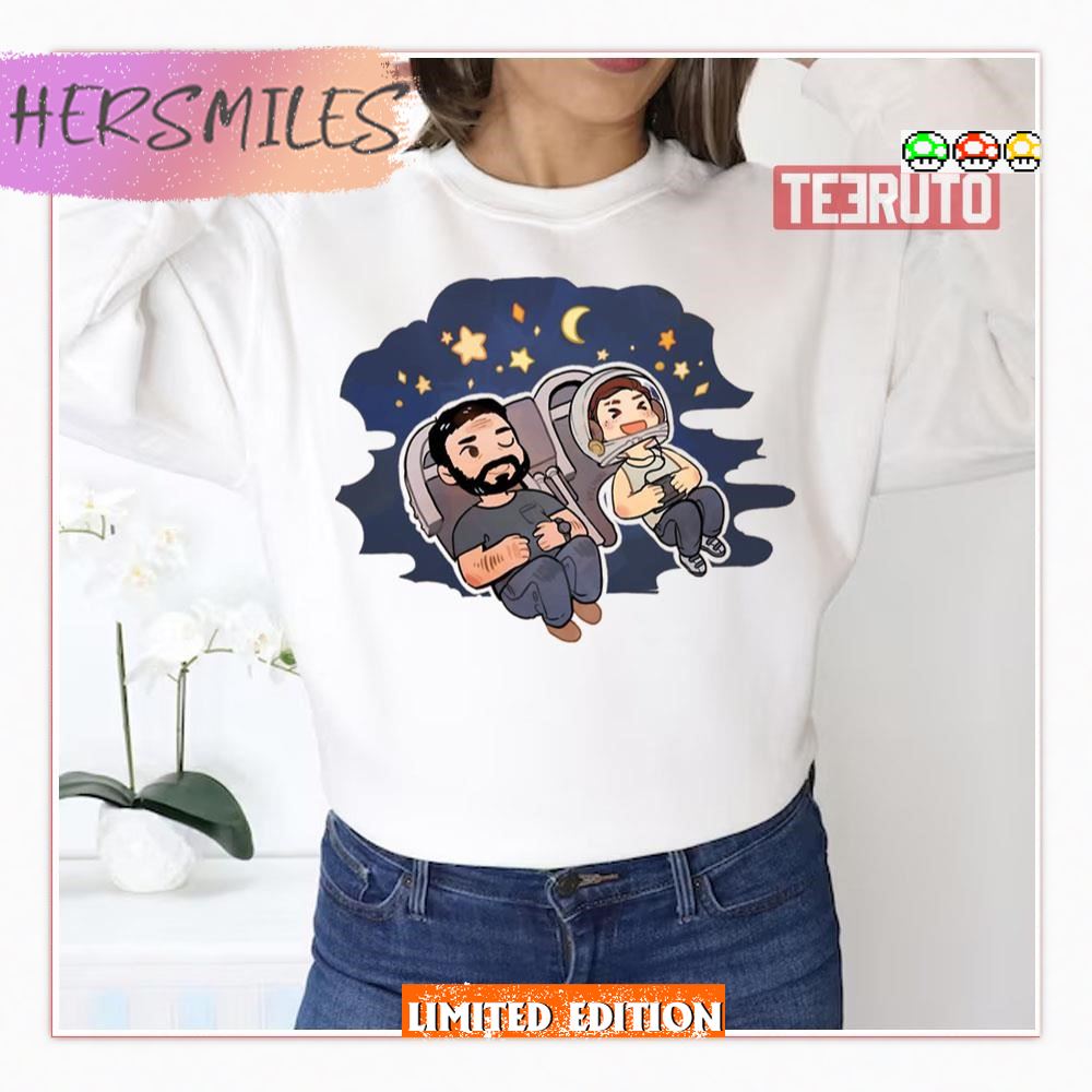 The Last Of Us Joel And Ellie Family Starry Night Shirt