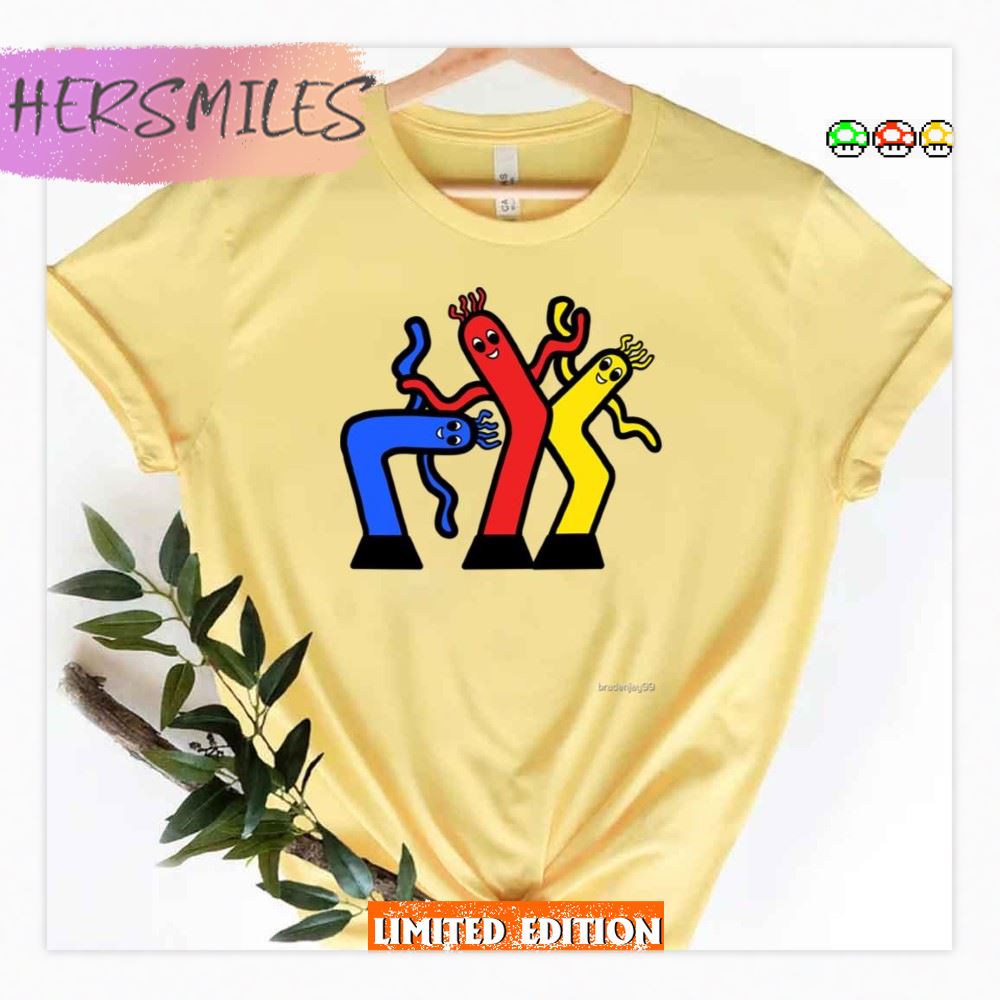 Three Wacky Waving Inflatable Tube People Shirt