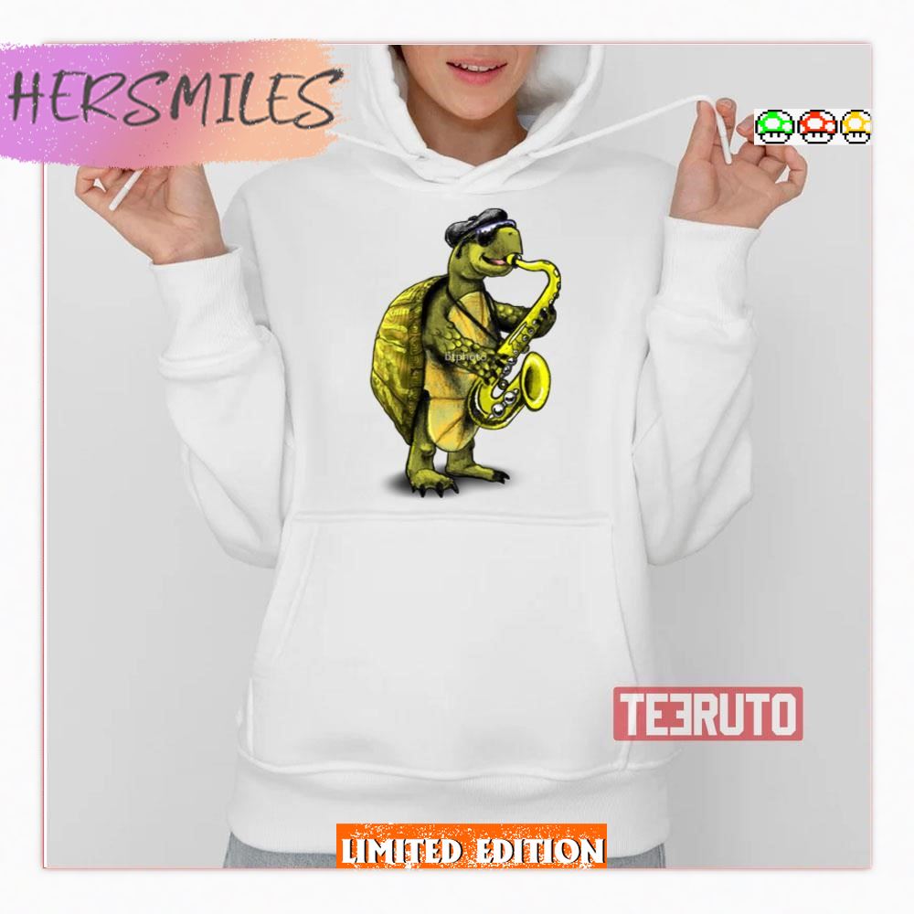 Turtle Playing The Saxophone T-Shirt