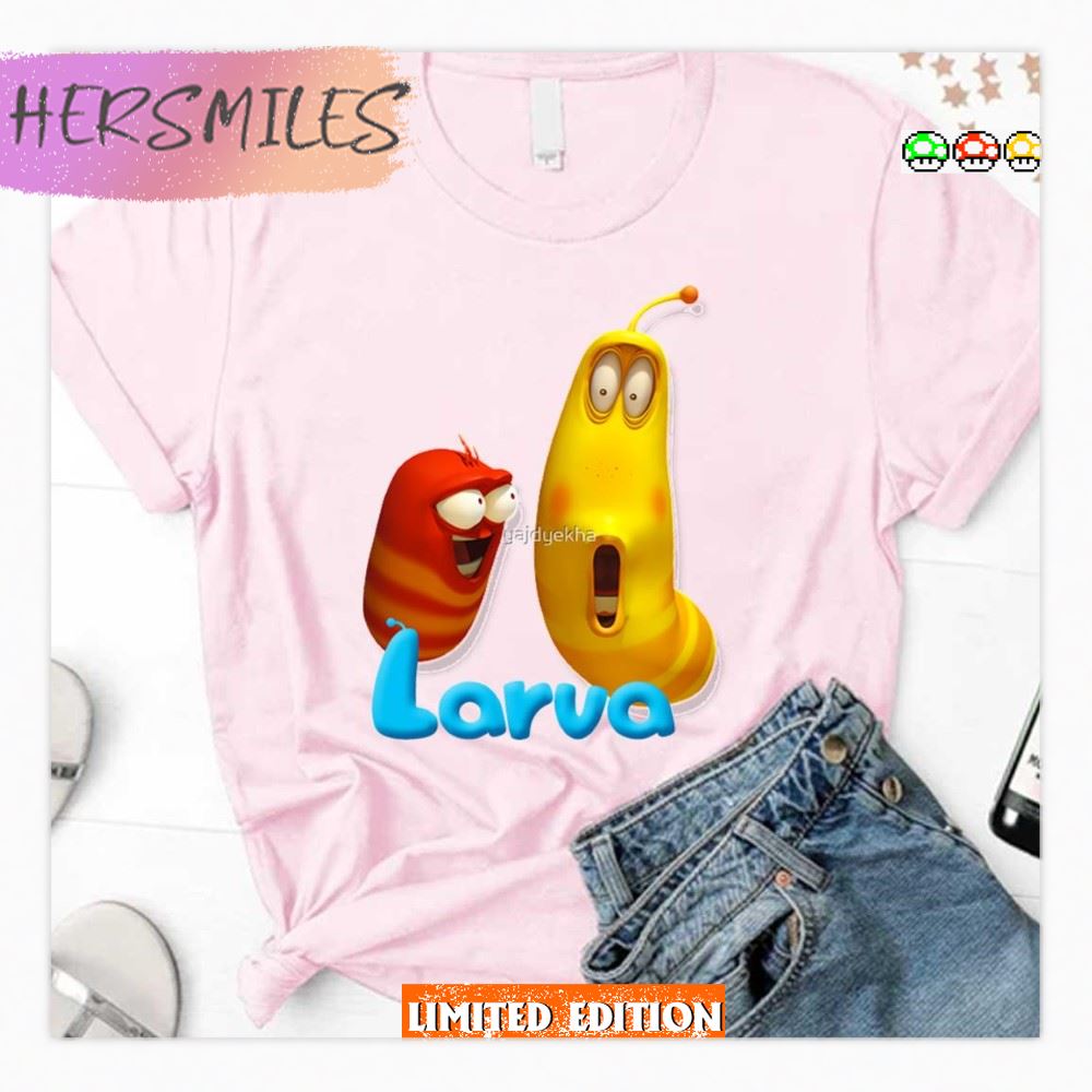 Twolarp Red Yellow Larva Also Known As Larvae Tv Show T-Shirt