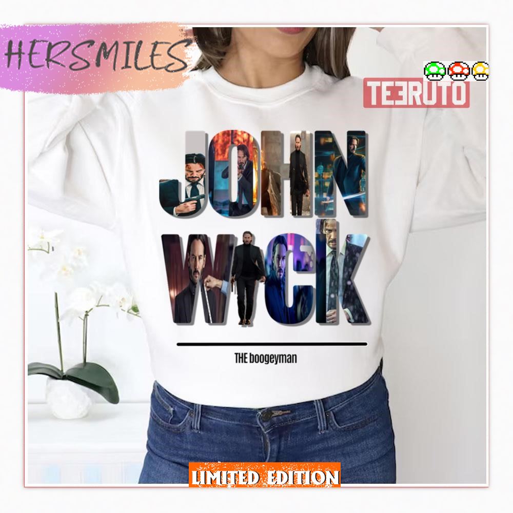 Typography John Wick The Boogeyman T-Shirt