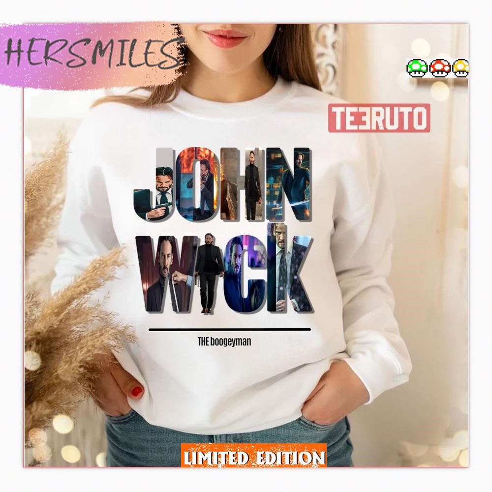 Typography John Wick The Boogeyman T-Shirt